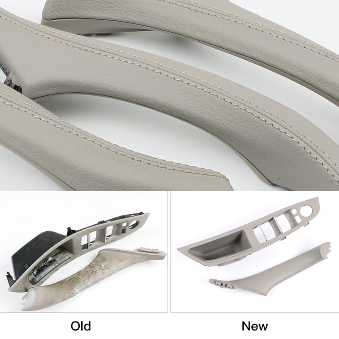 BMW 5 Series Inner Door Pull Handle Kit with Leather 2010-2017 F10 F11