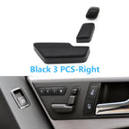 Black Front Seat Backrest Headrest Adjust Switch Button Cover for Mercedes-Benz W204 C204 X204 GLK204 W212 W207 W166 - image