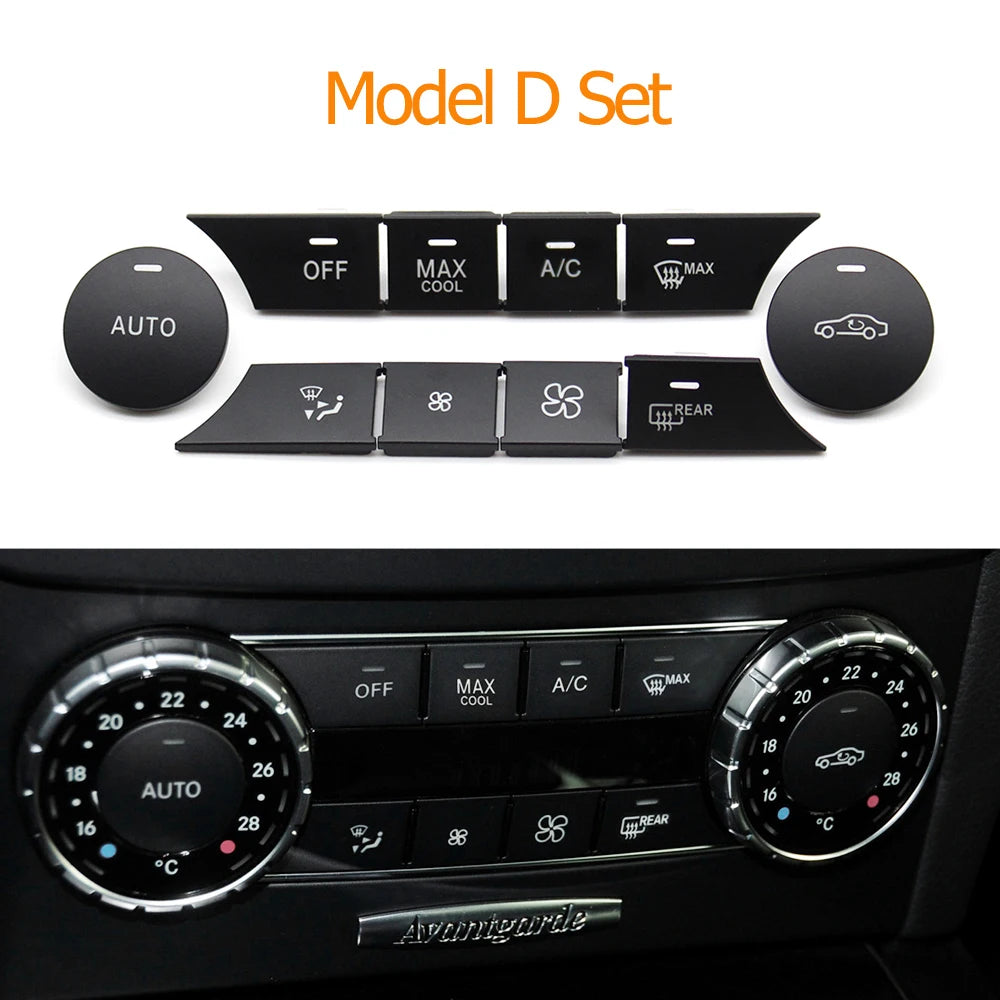 Dashboard Air Conditioning Wind Volume Heater Climate Control AC Buttons for Mercedes-Benz C GLK Class W204 X204 C180 C200