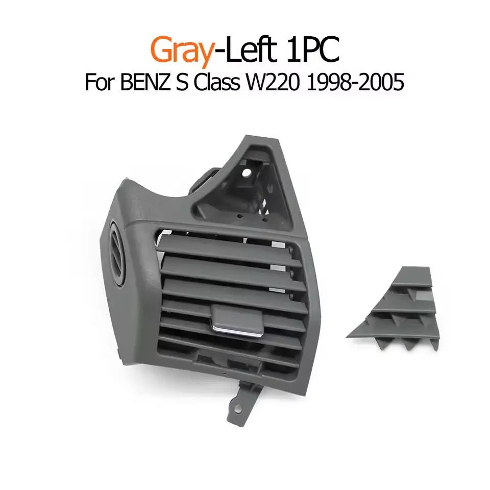 Front Middle AC Vent Grille Outlet Panel Cover for Mercedes-Benz S Class W220 S300 S350 1998-2005 - 27*13.5CM - Left 1PC-Gray