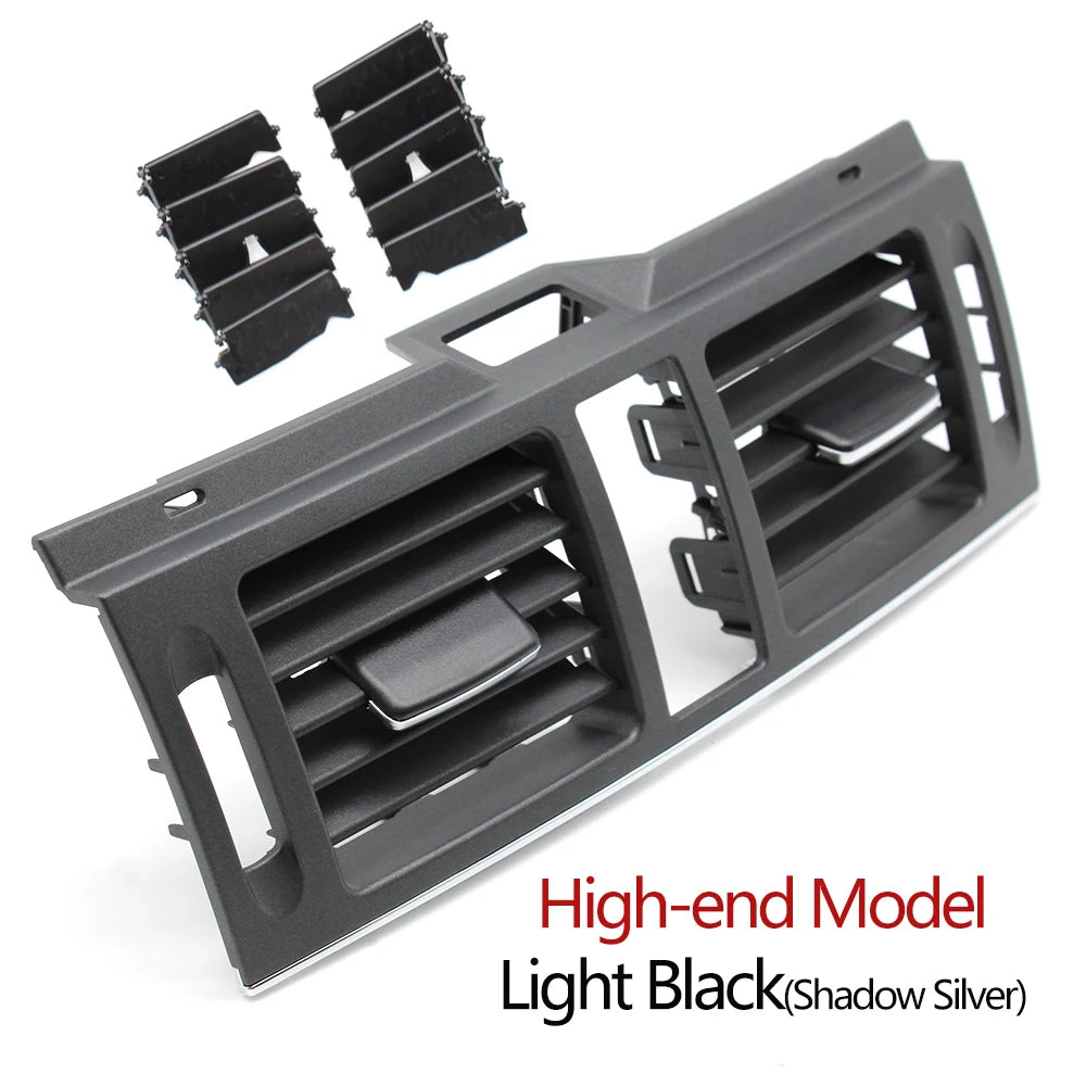 Central Dash Fresh AC Vent Grille Cover for Mercedes-Benz W204 C Class 2007-2011 2048304054 2048304154 - Light Black-High-end