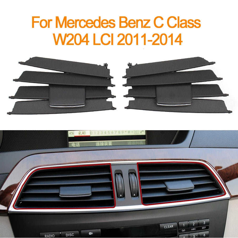 Front Dashboard AC Vent Grille Repair Kit for Mercedes-Benz C Class W204 LCI 2011-2014 2048306754 2048306654 - image 6