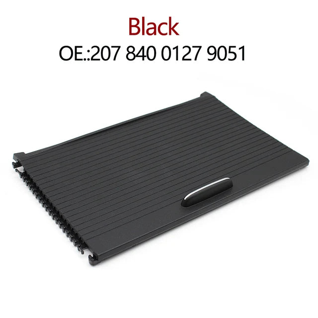 Rear Seat Drink Water Cup Holder Cover Trim Blind Shutter Tray for Mercedes-Benz C E Class W204 W207 Coupe 2078400127 - Black