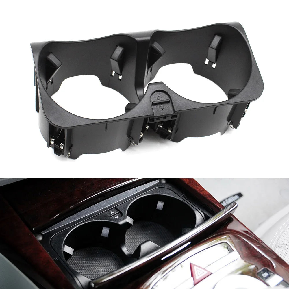 Center Console Water Drink Cup Holder Inlay Cover Panel for Mercedes-Benz S Class W221 2009-2013 2218130014 - Default Title