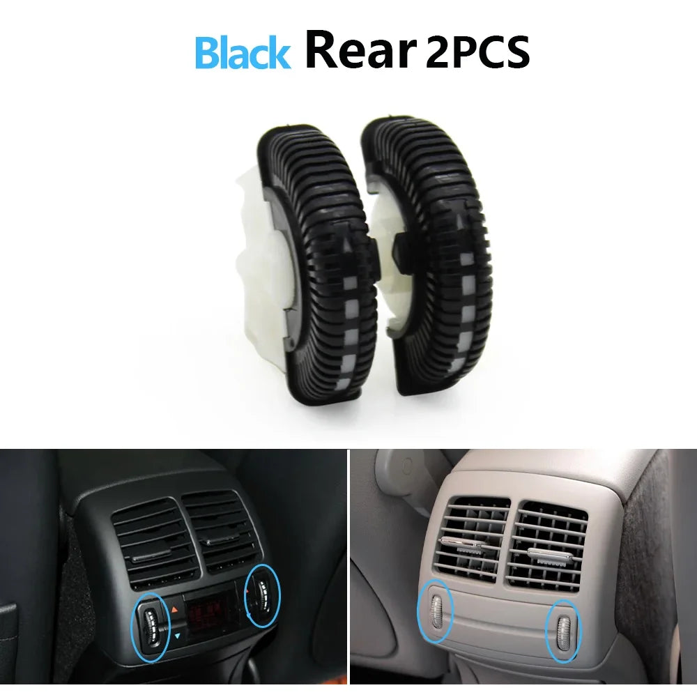 2pcs Set Rear AC Vent Rolling Wheel Control Roller for Mercedes-Benz E Class W211 2003-2008 E200 E230 E260 E280 - Black 2 PCS