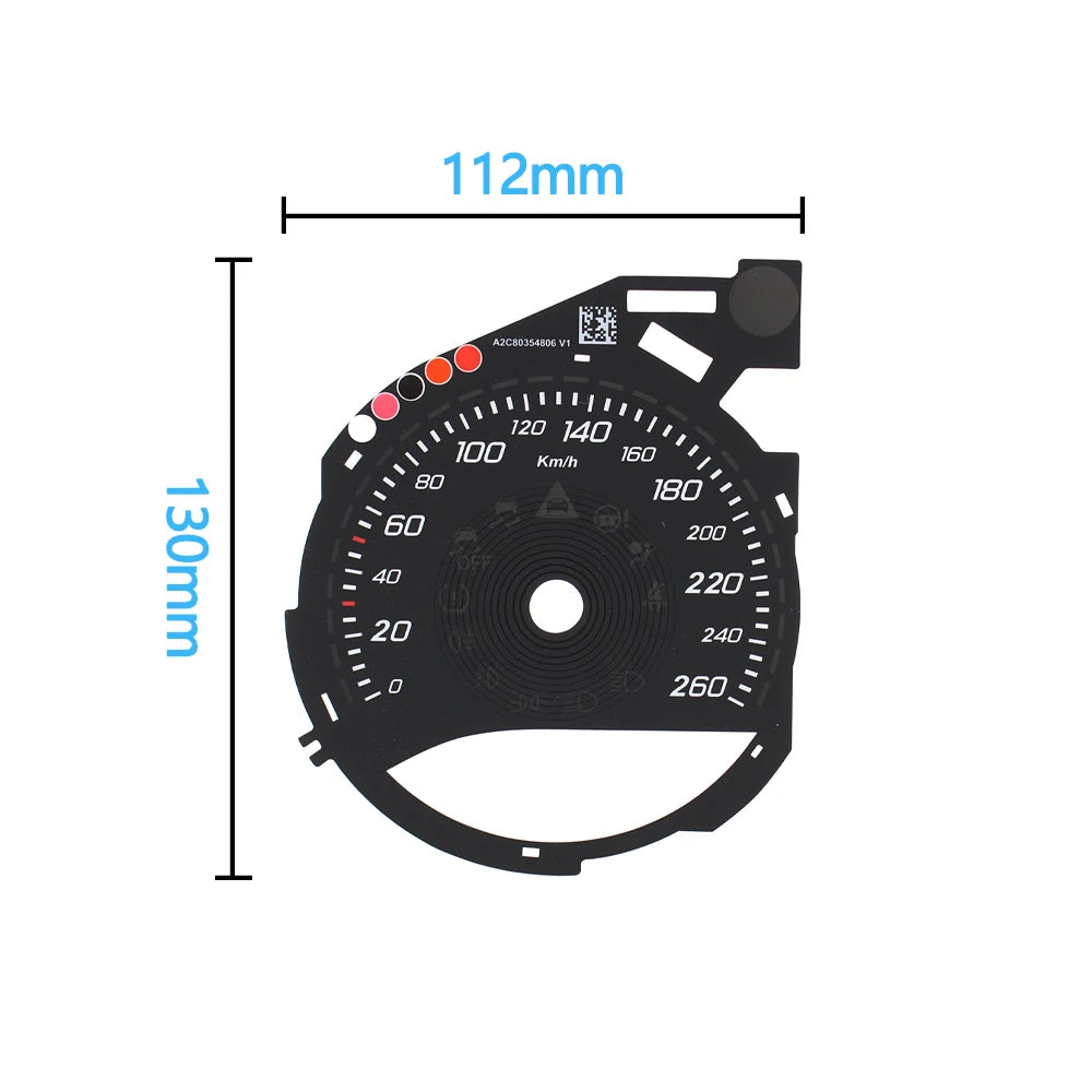 Dashboard Instrument Cluster Speedometer Gauge Overlay for Mercedes-Benz GLC C Class W253 W205 2059002630 2539000000 - image