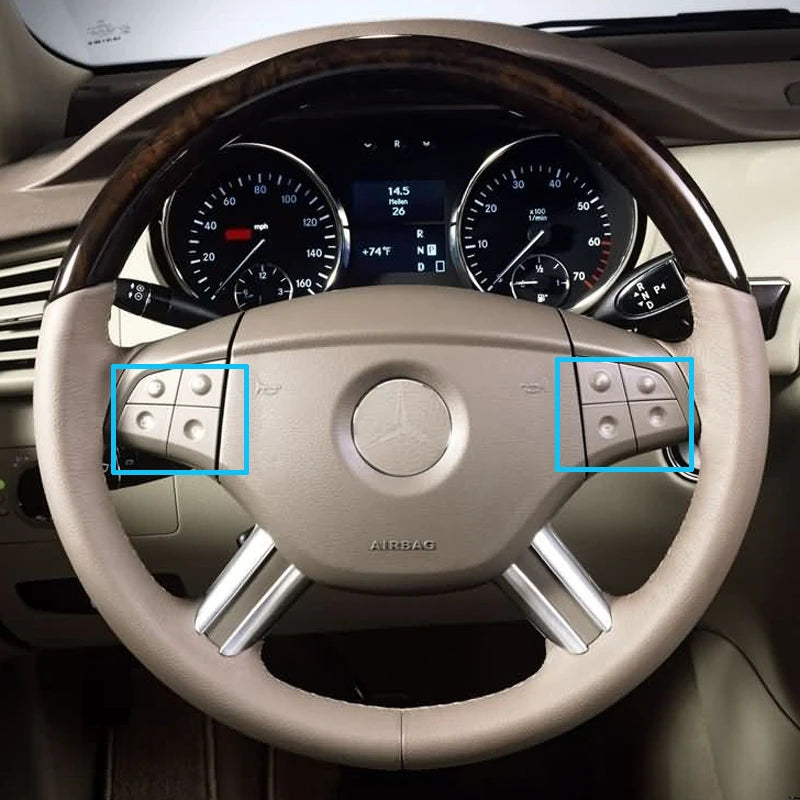 Multi-function Steering Wheel Buttons Kit Phone Control Keys for Mercedes-Benz R Class W251 W164 ML GL B Class W245 - image