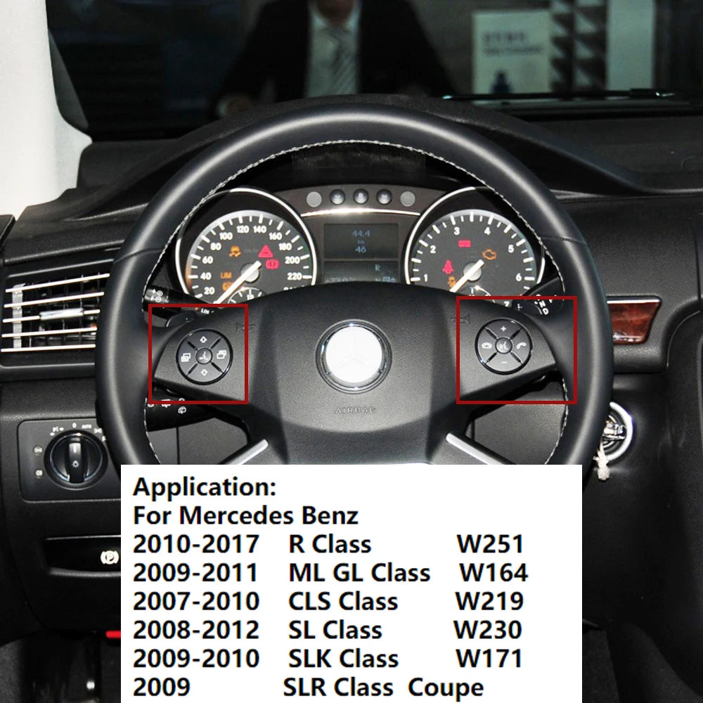 Multi-function Steering Wheel Buttons Kit Phone Control Keys for Mercedes-Benz R Class W251 ML GL W164 CLS W219 W230 W171