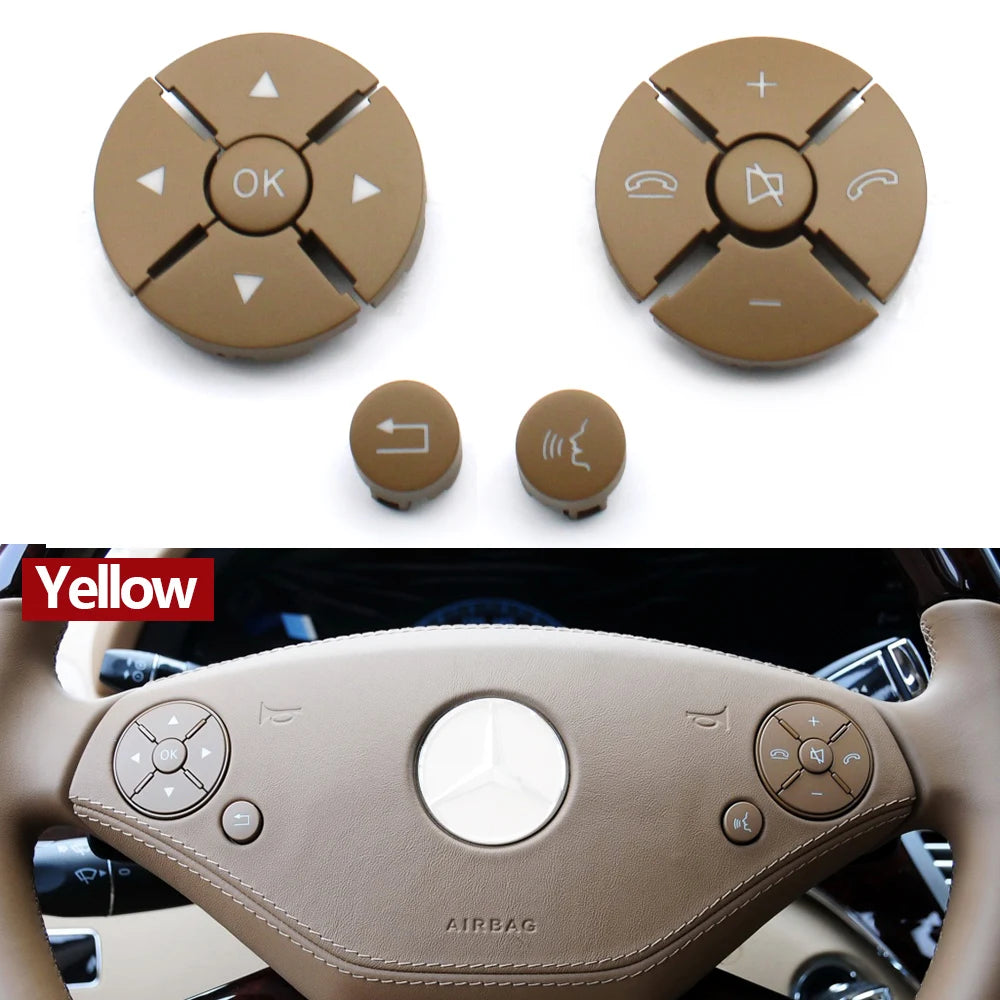 Multi-function Steering Wheel Push Button Phone Control Keys for Mercedes-Benz S CL Class W221 W216 2218215751 2218215851