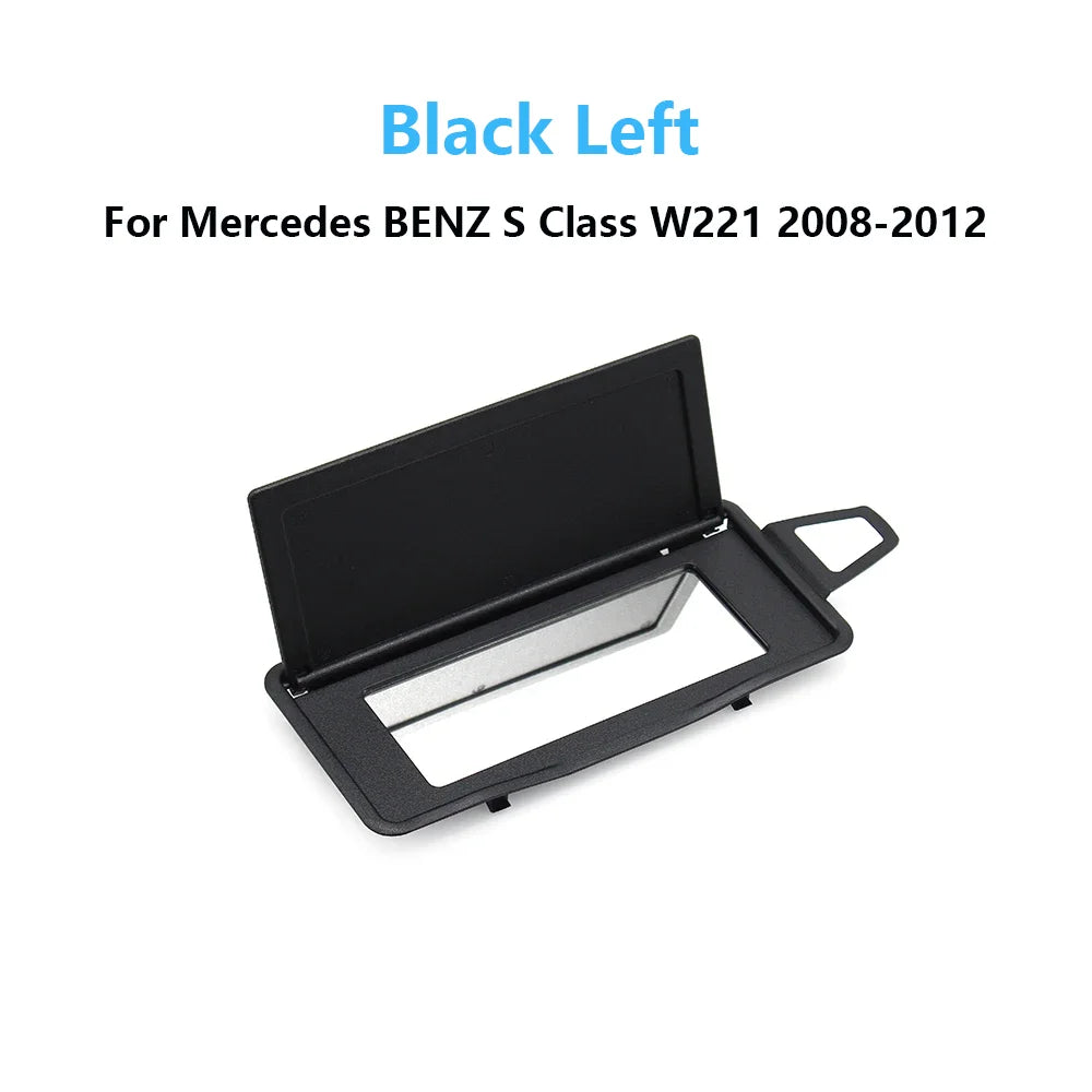W221 Sun Shade Visor Makeup Cosmetic Mirror Cover for Mercedes-Benz S Class W221 2008-2012 S300 S350 S500 2218104117 - Black