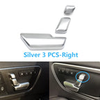 Black Silver Seat Headrest Adjust Control Button Switch Cover for Mercedes-Benz C GLK E Class W204 C204 X204 GLK204 W212 W207