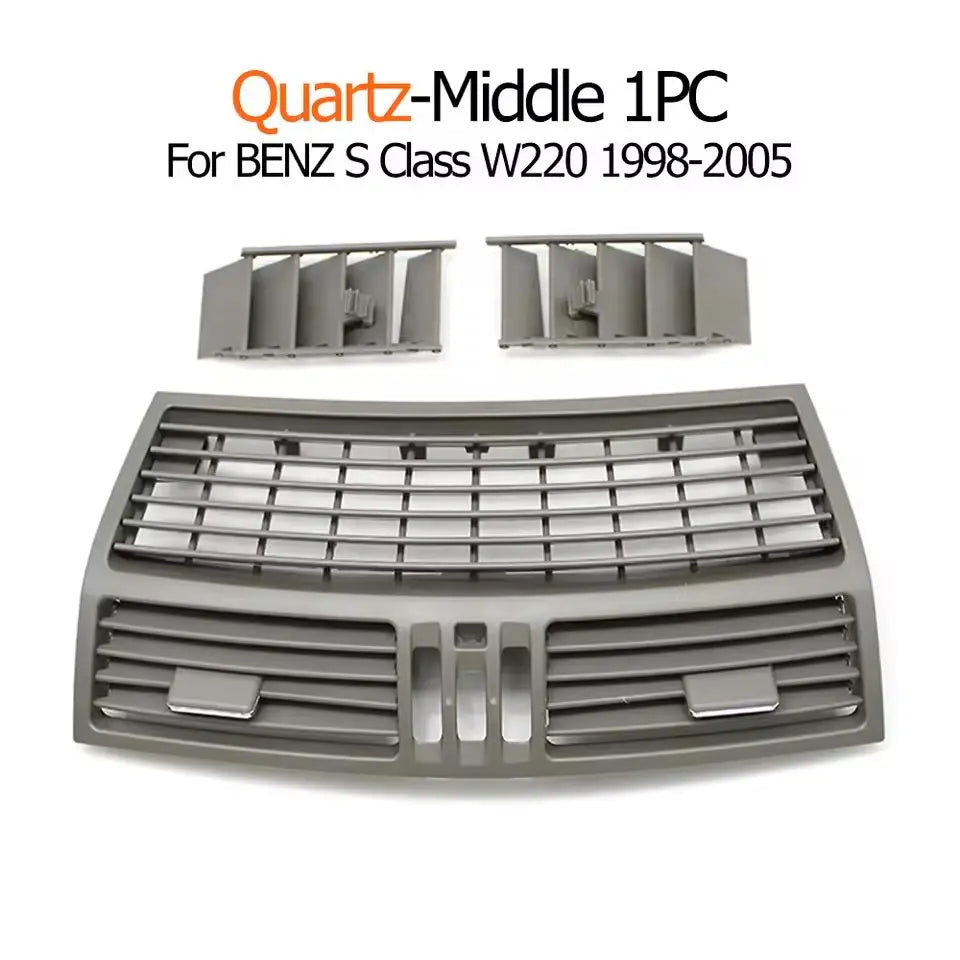 Front Middle AC Vent Grille Outlet Panel Cover for Mercedes-Benz S Class W220 S300 S350 1998-2005 - 27*13.5CM - Middle