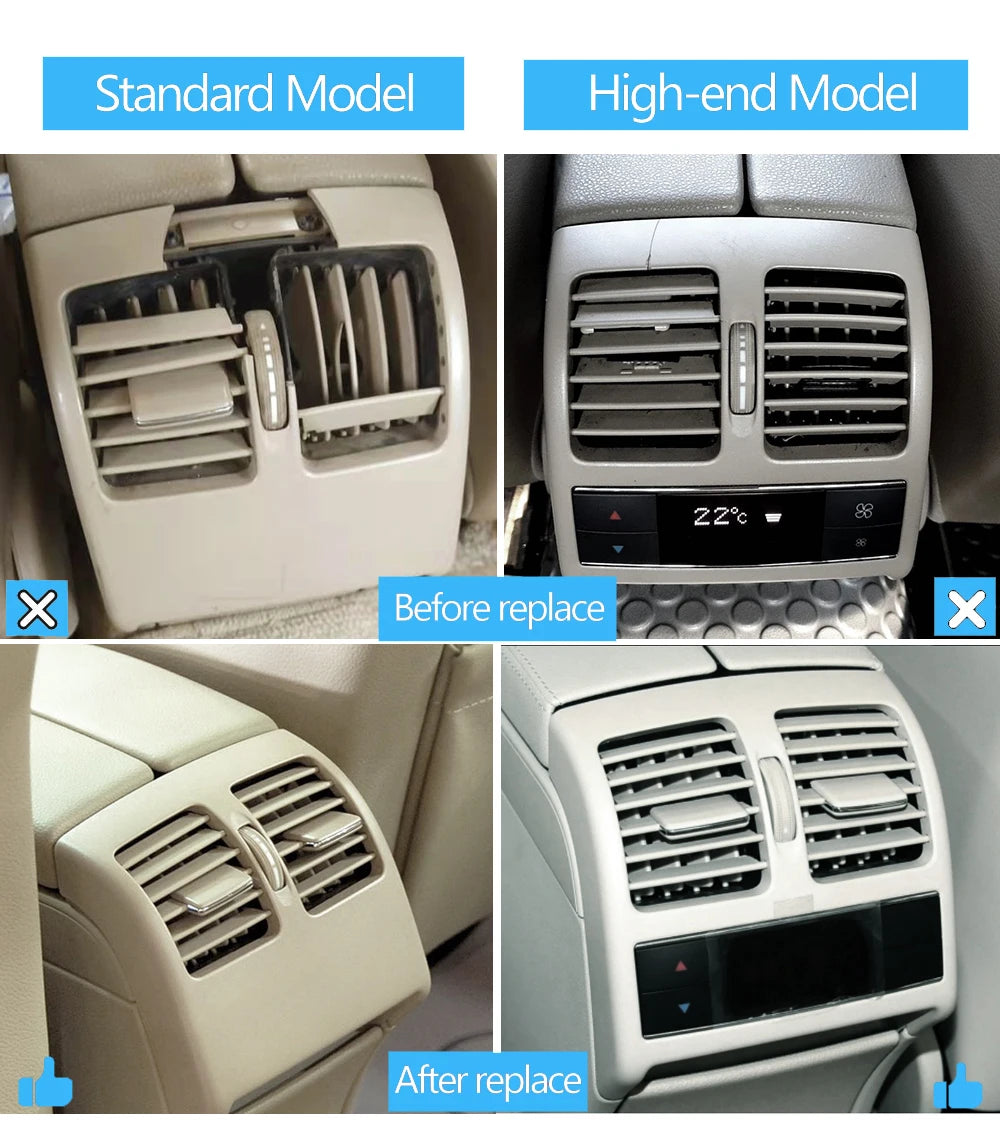 Rear AC Vent Grille Panel for Mercedes-Benz C E Class Coupe W204 W207 2048300354 2048300554 - image 13