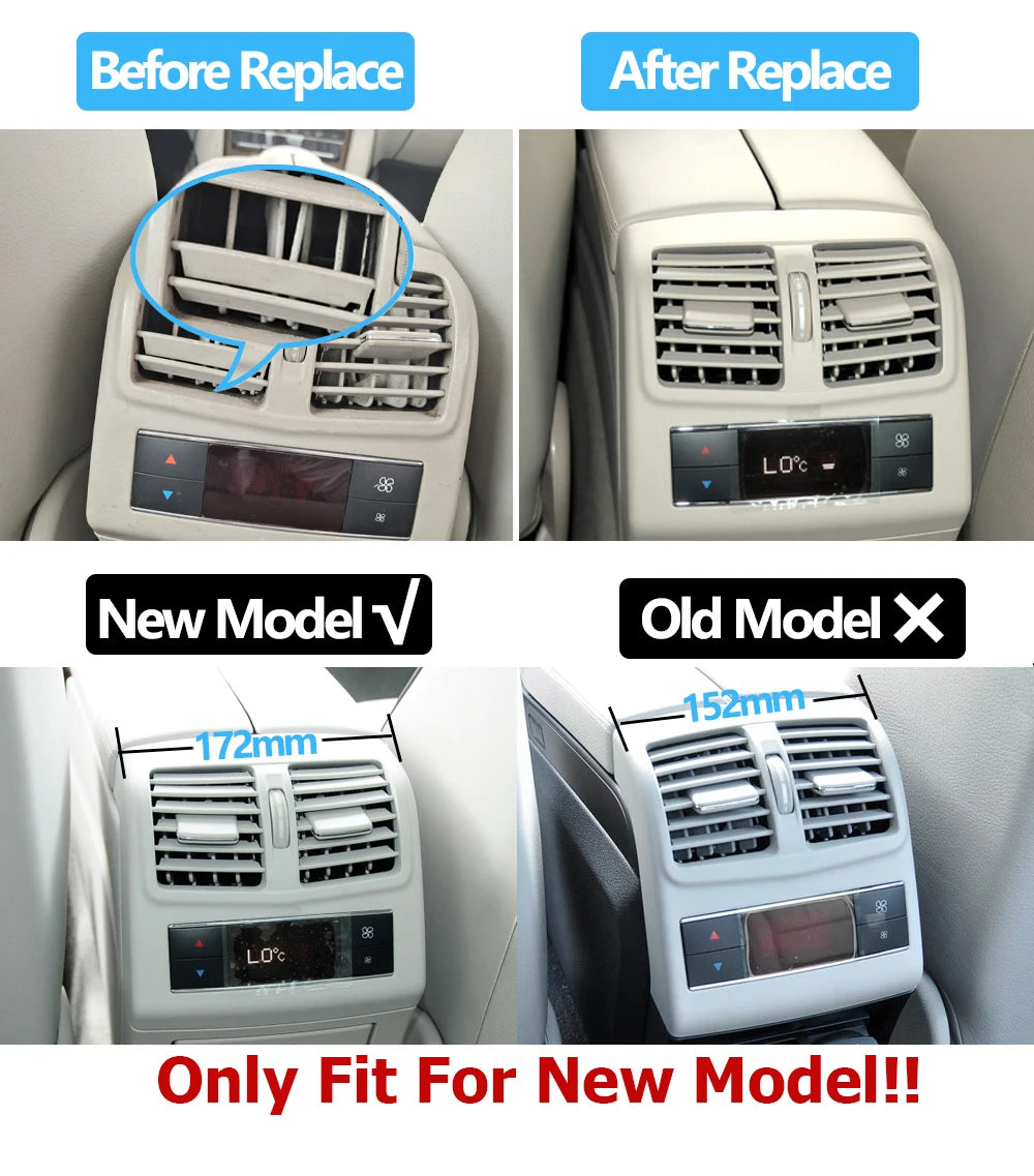 New Upgraded Rear Conditioner AC Vent Grille Outlet Panel for Mercedes-Benz W212 E Class E260 E300 E320 E400 Sedan 2009-2014