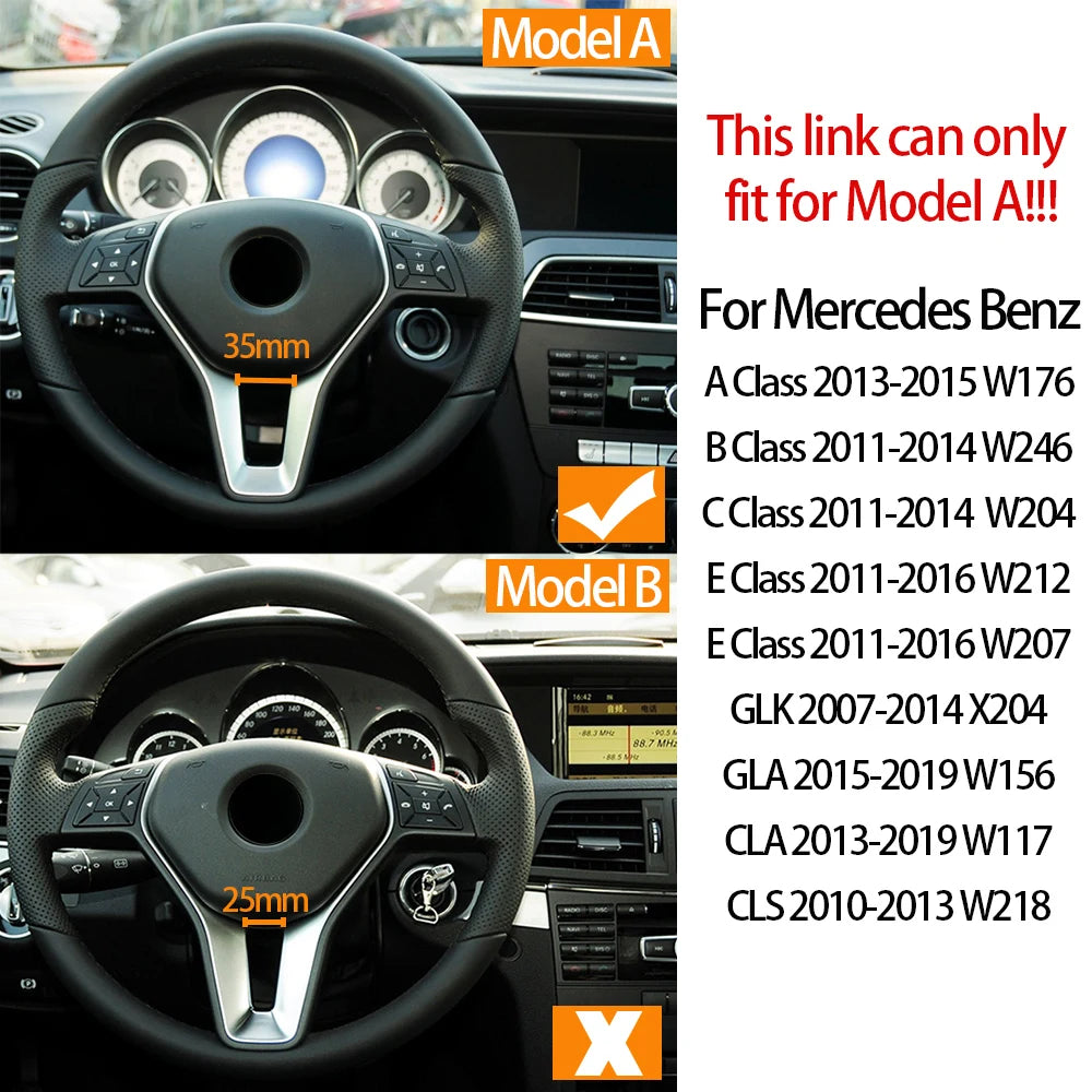 Steering Wheel Cover Panel Trim for Mercedes-Benz W176 W246 W204 X204 W212 W207 W156 W117 W218 0994641913 - image 9