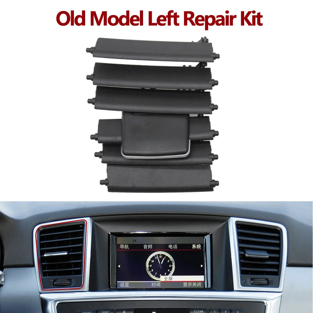 Front Middle AC Air Conditioning Vent Outlet Grille Slide Clip Repair Kit for Mercedes-Benz W166 ML GL 2013-2015 1668300054