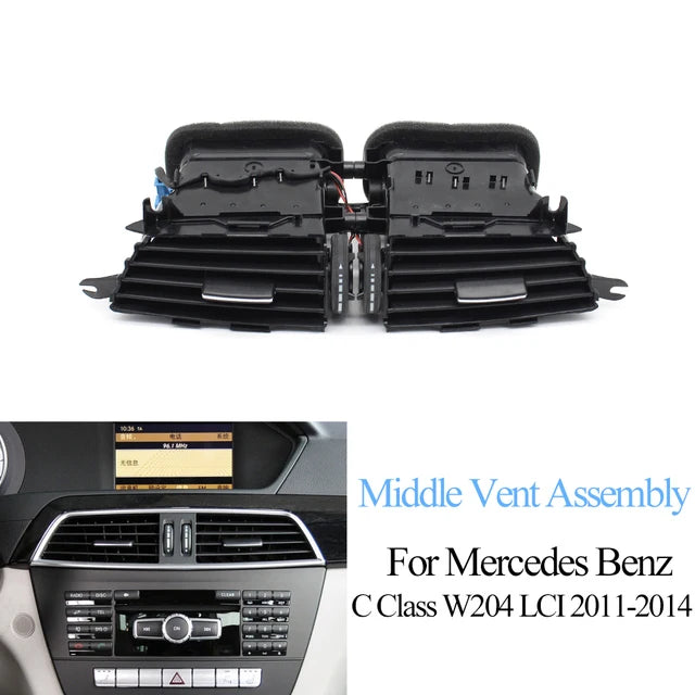 Dashboard Front AC Vent Grille Outlet Assembly for Mercedes-Benz C Class W204 LCI 2011-2013 2048308454 - Middle Assembly
