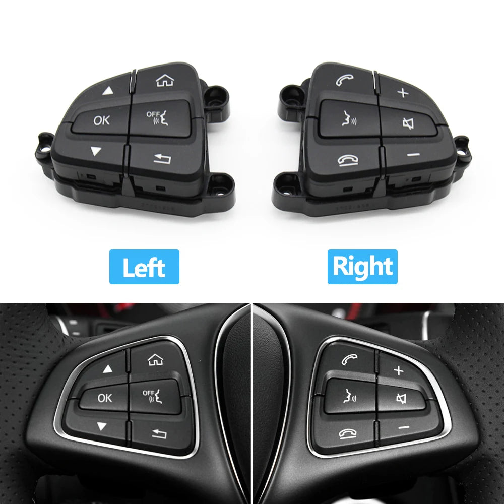 Multi-function Steering Wheel Switch Button Assembly Phone Control Key for Mercedes-Benz C GLC W205 W253 09990502009107