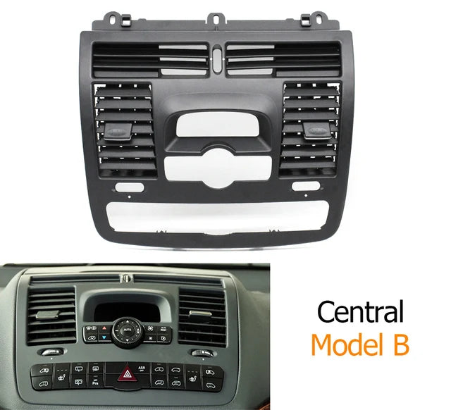 Interior Dashboard Central AC Vent Grille Cover for Mercedes-Benz Vito Viano W636 W639 2010-2015 - Central-Model B - image 3