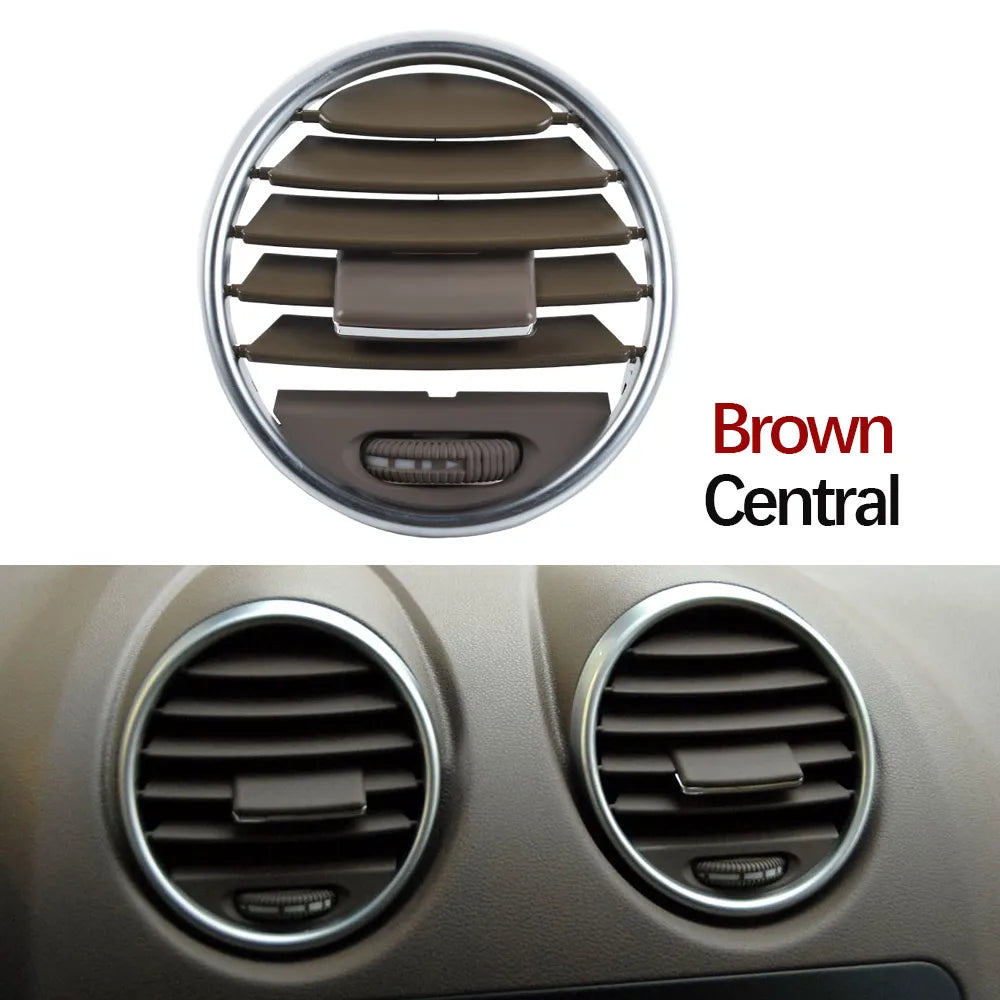 Front Central Dashboard AC Vent Grille Panel Cover for Mercedes-Benz M ML GL Class W164 2005-2012 1648302154 - Brown Central