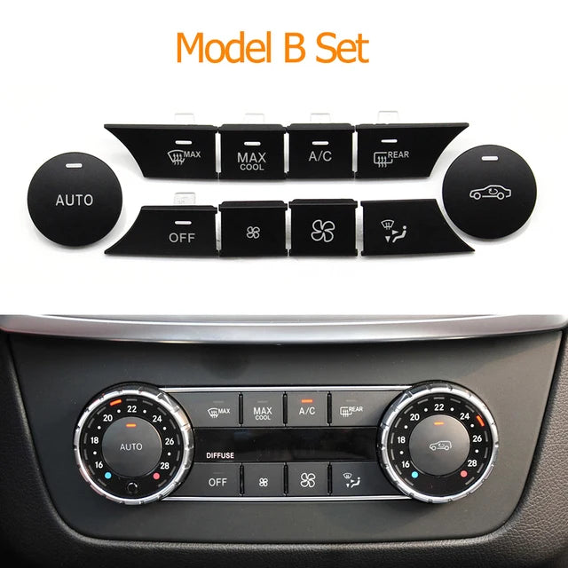 Dashboard Air Conditioning Wind Volume Heater Climate Control AC Buttons for Mercedes-Benz C GLK Class W204 X204 C180 C200