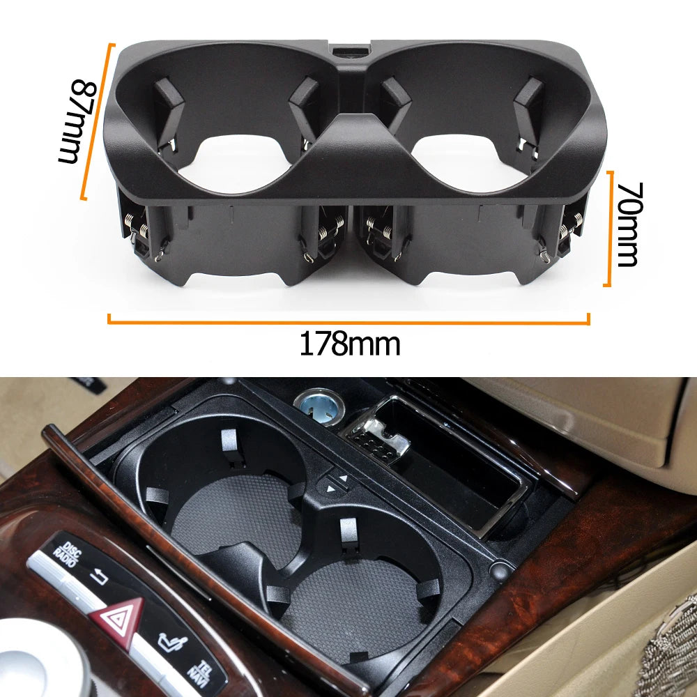 Center Console Water Drink Cup Holder Inlay Cover Panel for Mercedes-Benz S Class W221 2009-2013 2218130014 - image 2