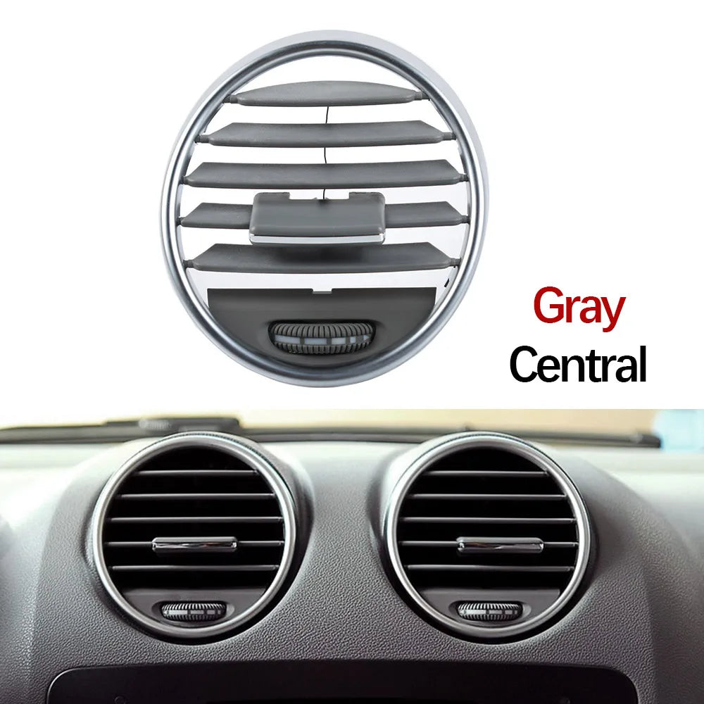 Front Central Dashboard AC Vent Grille Panel Cover for Mercedes-Benz M ML GL Class W164 2005-2012 1648302154 - Gray Central