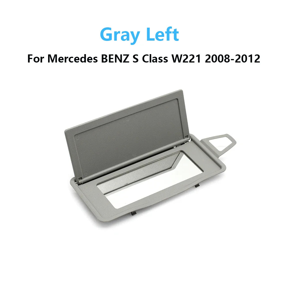 W221 Sun Shade Visor Makeup Cosmetic Mirror Cover for Mercedes-Benz S Class W221 2008-2012 S300 S350 S500 2218104117 - Gray