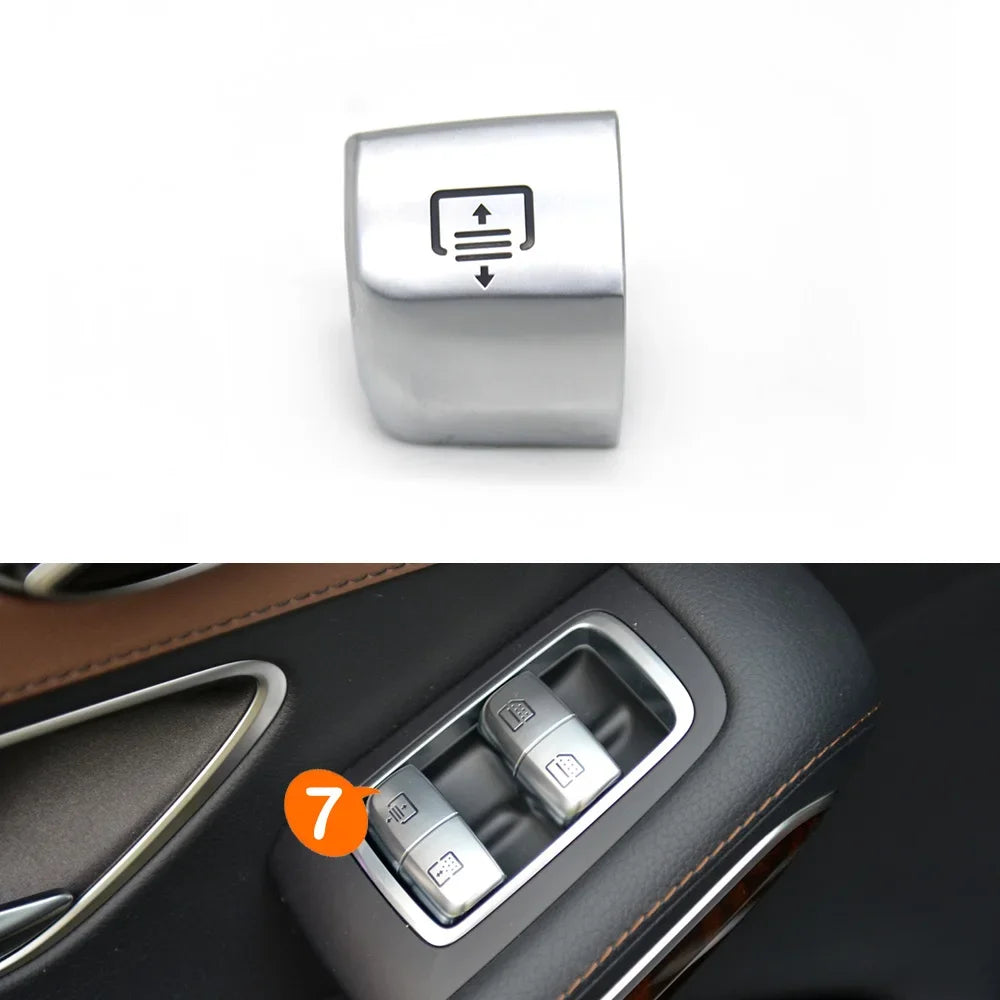 Master Rear Window Lifter Switch Button Cover Passenger Door Cap for Mercedes-Benz S E Class W222 W213 S320 S400 S450 S500