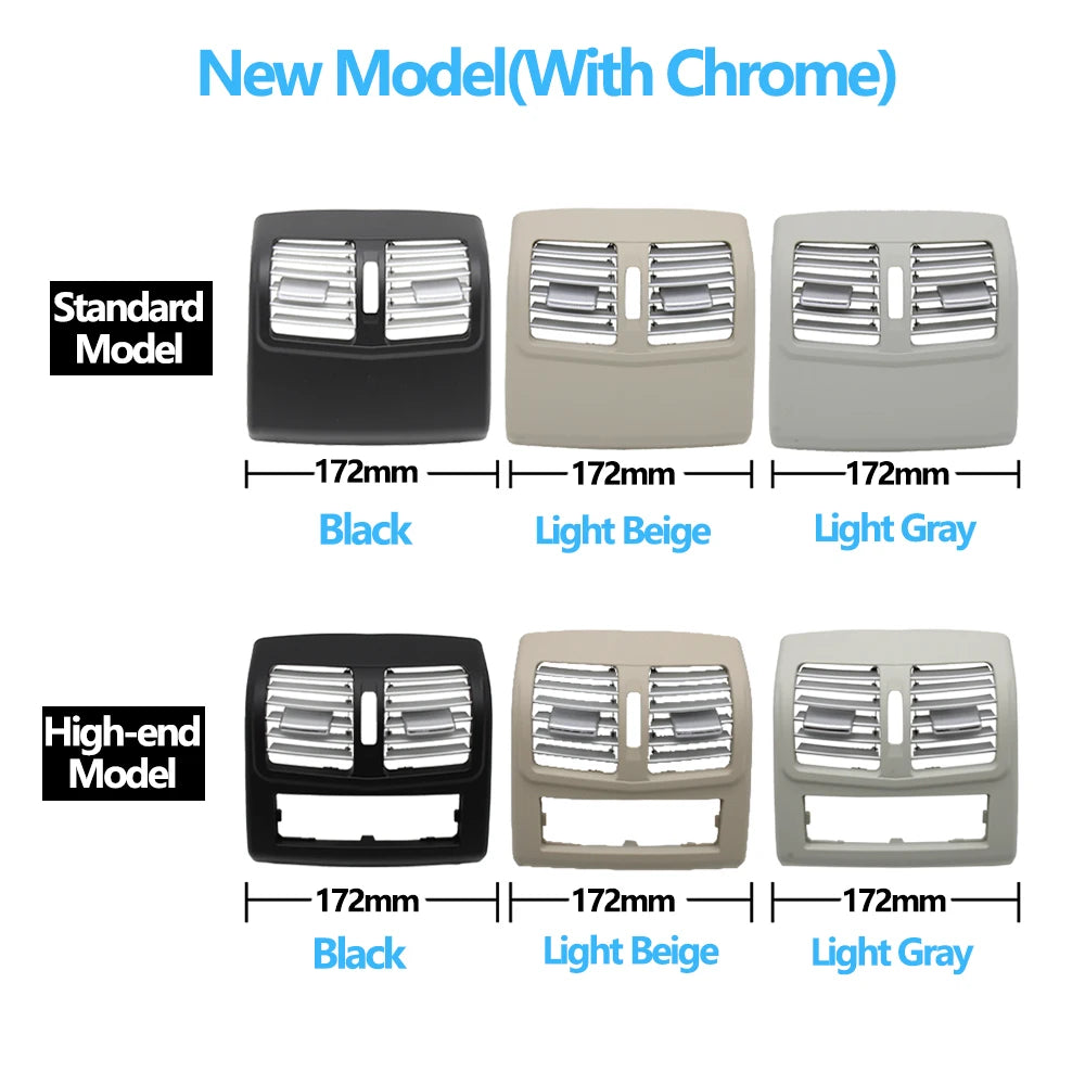 Rear Console Fresh Air Conditioning Chrome Vent Grille Outlet Cover for Mercedes-Benz E Class W212 2014-2015 2128300101