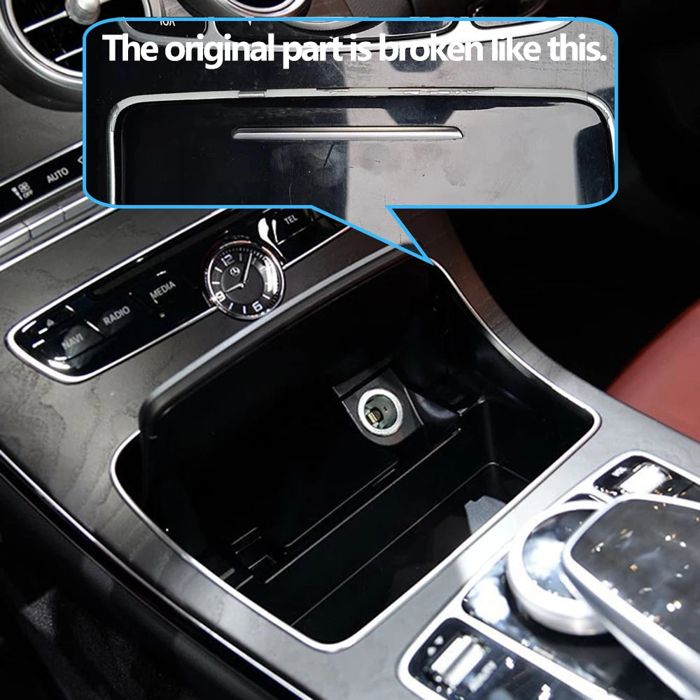 Water Cup Holder Strip Plating Ashtray Trim Ring for Mercedes-Benz C W205 C200 C250 C300 C400 GLC W253 GLC200 300 2056830900