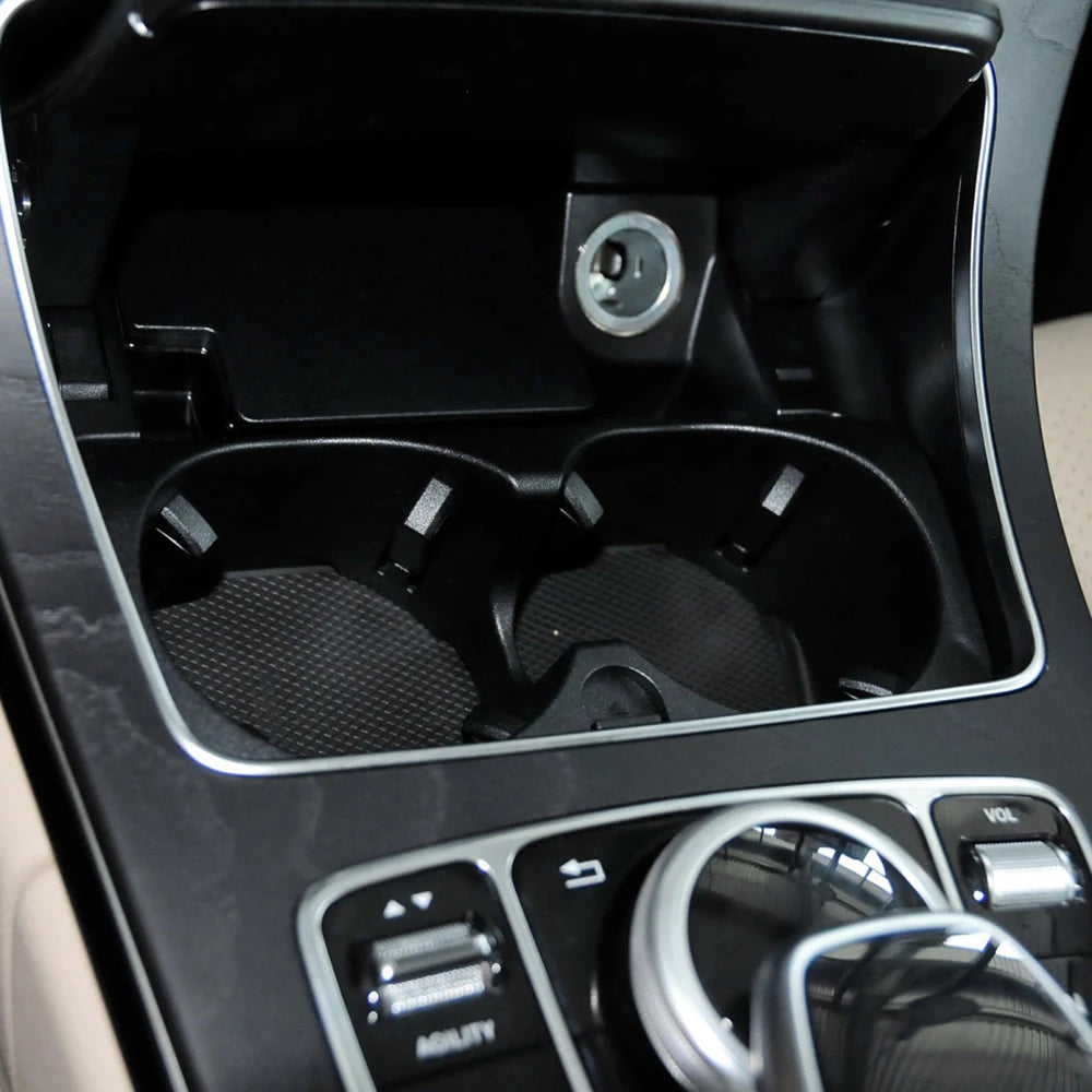 Center Console Water Drink Cup Holder Insert Panel for Mercedes-Benz C GLC E V CLS Class W205 W253 W213 W447 W257 W238