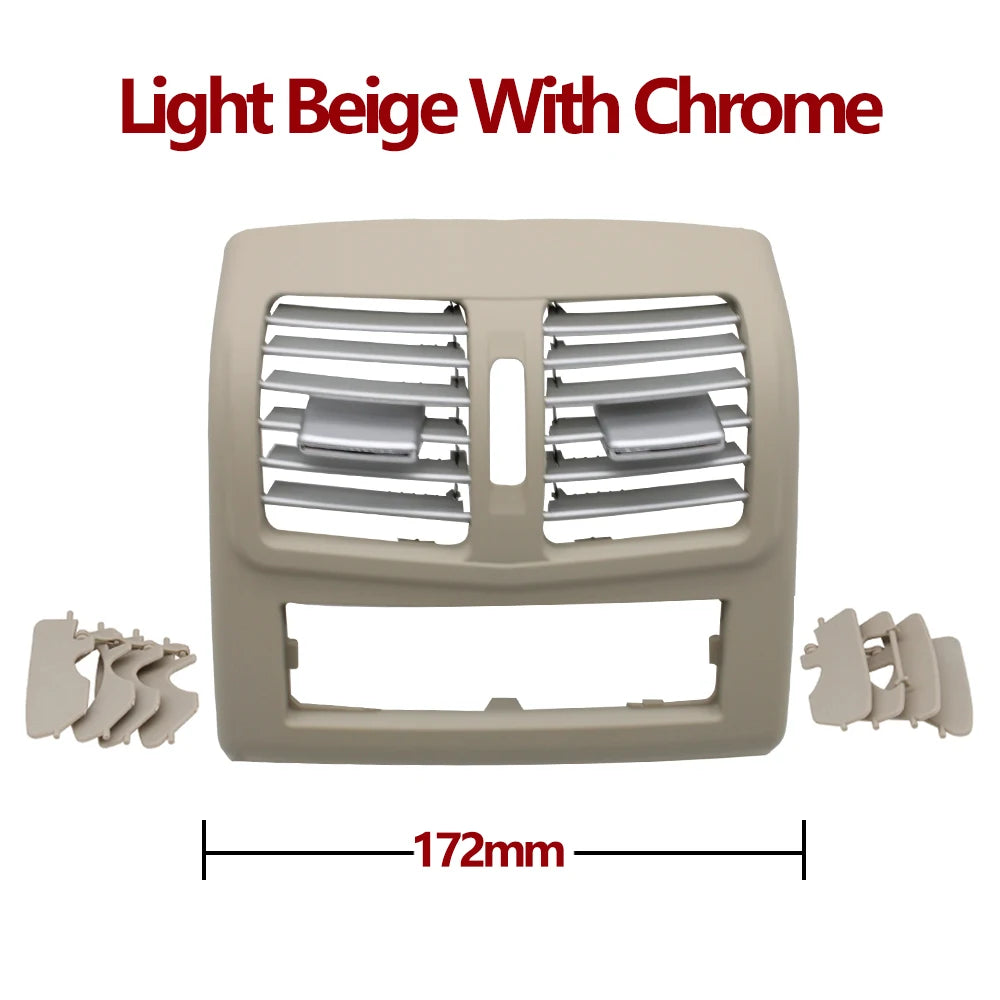 Rear Console Fresh Air Conditioning Chrome Vent Grille Outlet Cover for Mercedes-Benz E Class W212 2014-2015 2128300101