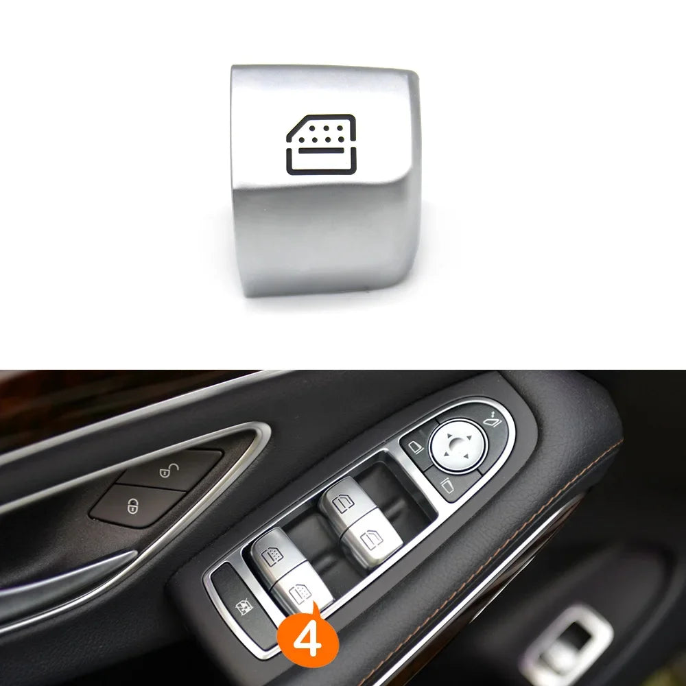 Master Rear Window Lifter Switch Button Cover Passenger Door Cap for Mercedes-Benz S E Class W222 W213 S320 S400 S450 S500