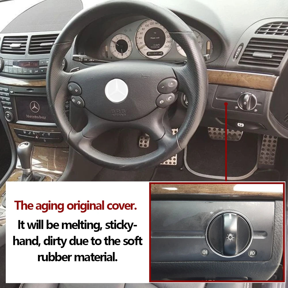 Dashboard Headlight Head Lamp Switch Cover Trim for Mercedes-Benz W211 E Class 2003-2008 2115450804 2115450404 RHD - image 9