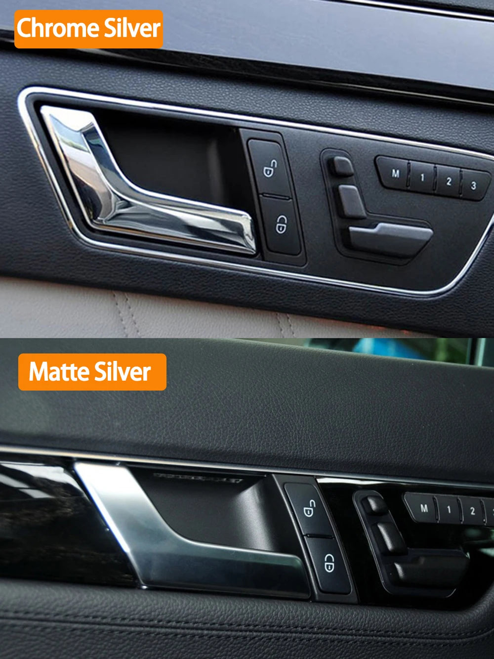 New Upgraded Interior Chrome Opening Door Pull Handle for Mercedes-Benz C GLK Class W204 X204 2047207462 2047207562 - image 9