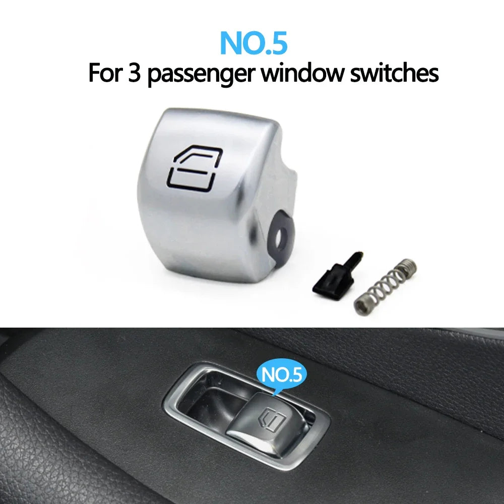 W205 Master Window Switch Repair Button Cover Passenger Door Control Switch Key Cap for Mercedes-Benz W253 W213 W293 W222