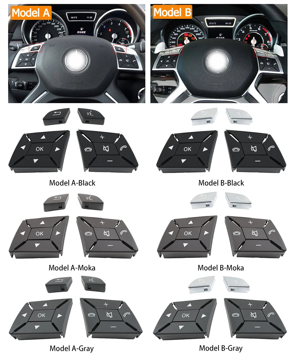 Interior Steering Wheel Multi-function Keys Switch Control Buttons for Mercedes-Benz GL ML W166 G Class W463 1669052800