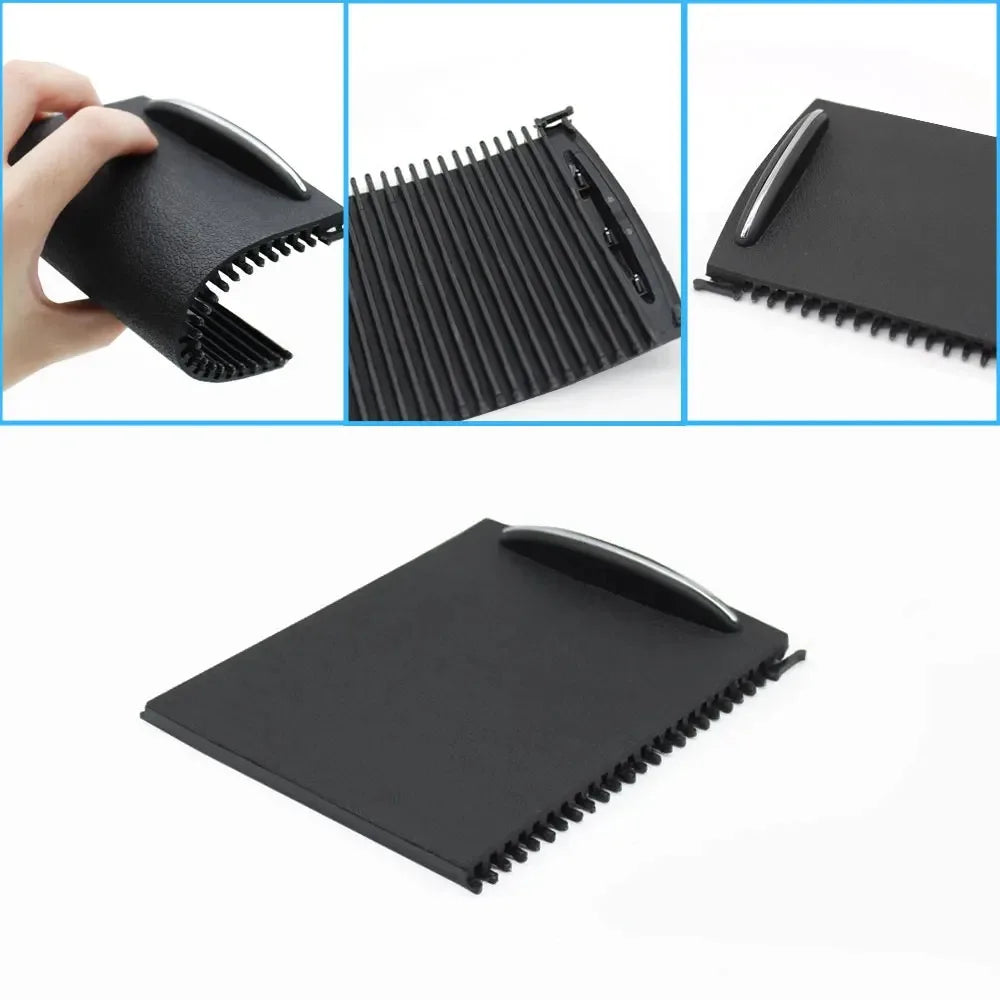 Console Sliding Shutters Cup Holder Water Cup Holder Panel Roller Blind Cover for Mercedes-Benz C Class W203 2036800123