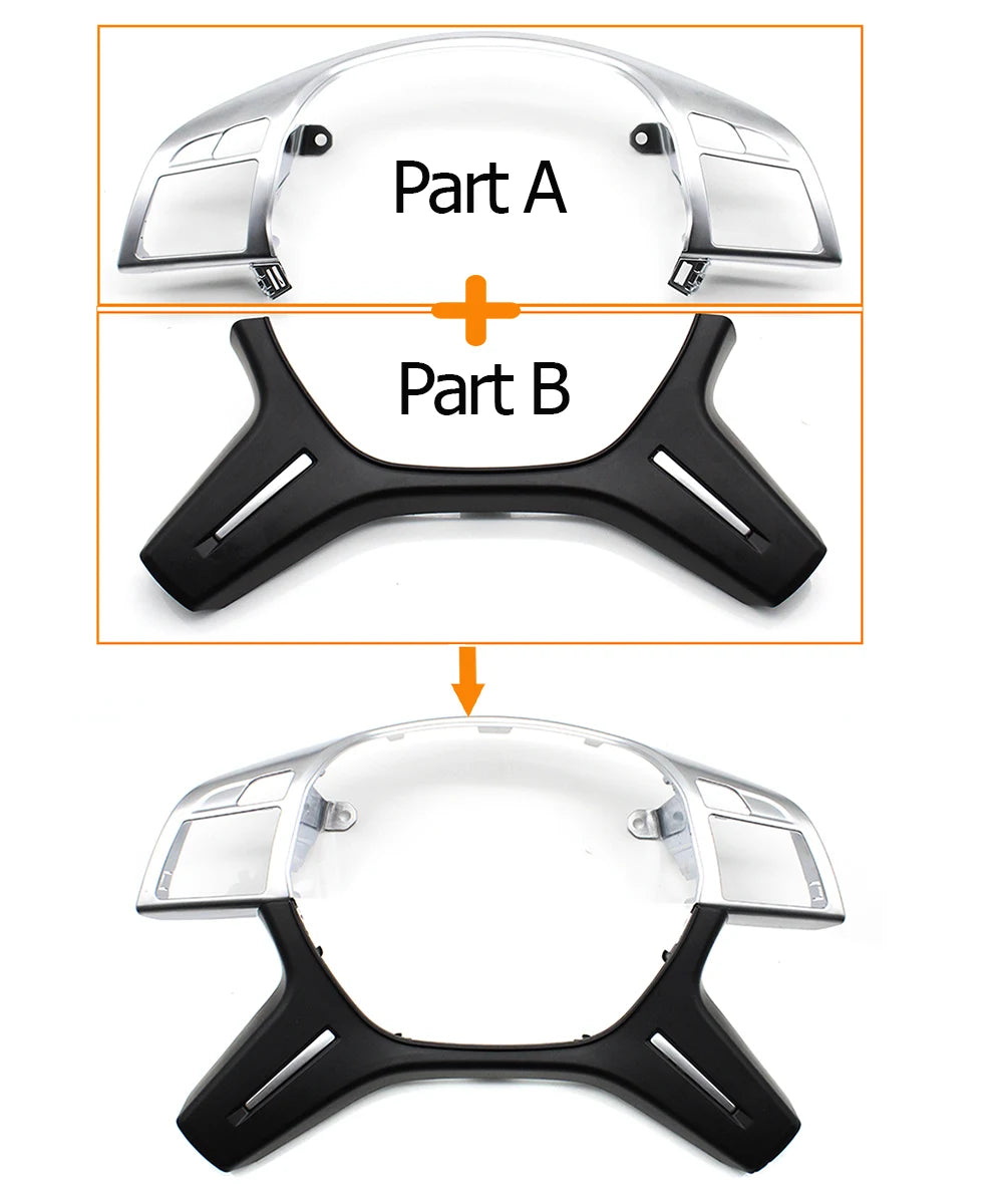 Steering Wheel Cover Panel Trim for Mercedes-Benz C E M ML GL GLS G Class W204 W212 W166 W463 0994640513 - image 6