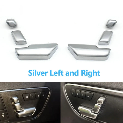 2 Pcs Front Seat Backrest Adjustment Switch Button Cover for Mercedes-Benz C E GLK ML GL Class W204 X204 W166 W207 W212