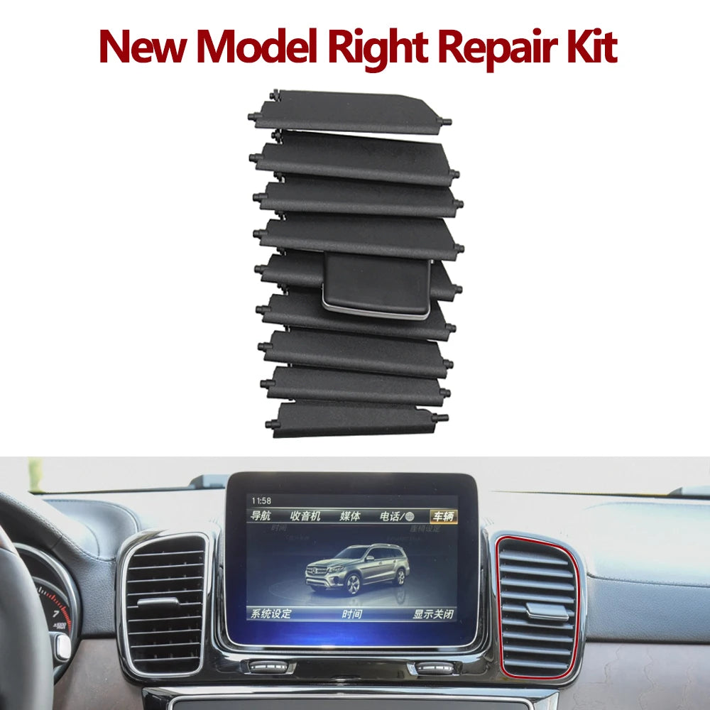 Front Central AC Air Conditioning Vent Outlet Grille Repair Kit for Mercedes-Benz GLE GLS Class W166 W292 2015-2019