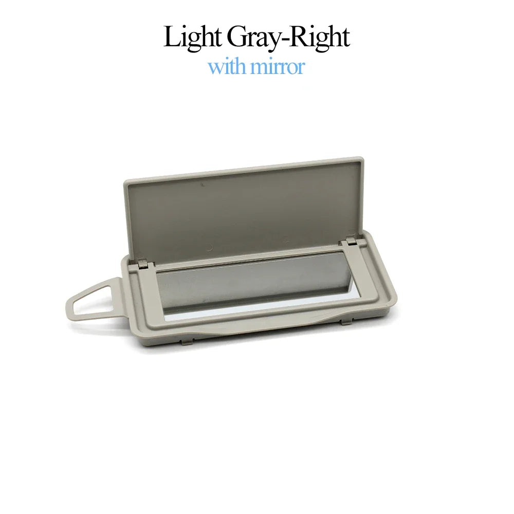 Front Sun Shade Visor Mirror Makeup Cosmetic Mirror Cover for Mercedes-Benz E CLS Class W212 W218 E200 E300 - Light Gray