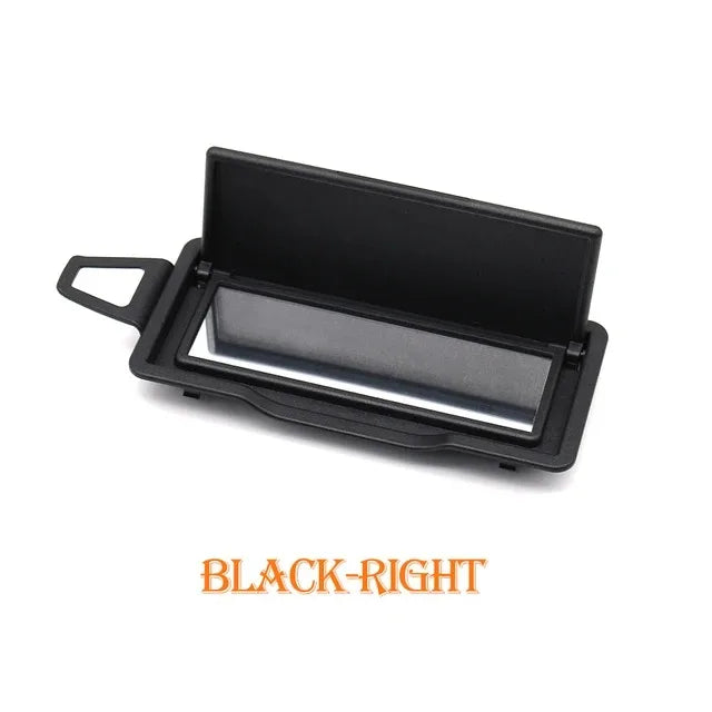 Sun Shade Visor Makeup Cosmetic Mirror Cover Pack for Mercedes-Benz C GLK Class W204 X204 2048104510 2048104610 - Black-Right