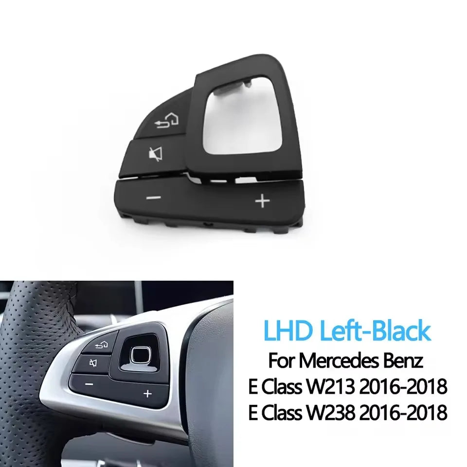 Multifunction Steering Wheel Volume Control Switch Button Cover for Mercedes-Benz E Class W213 Sedan W238 Coupe - 5*5*0.8cm