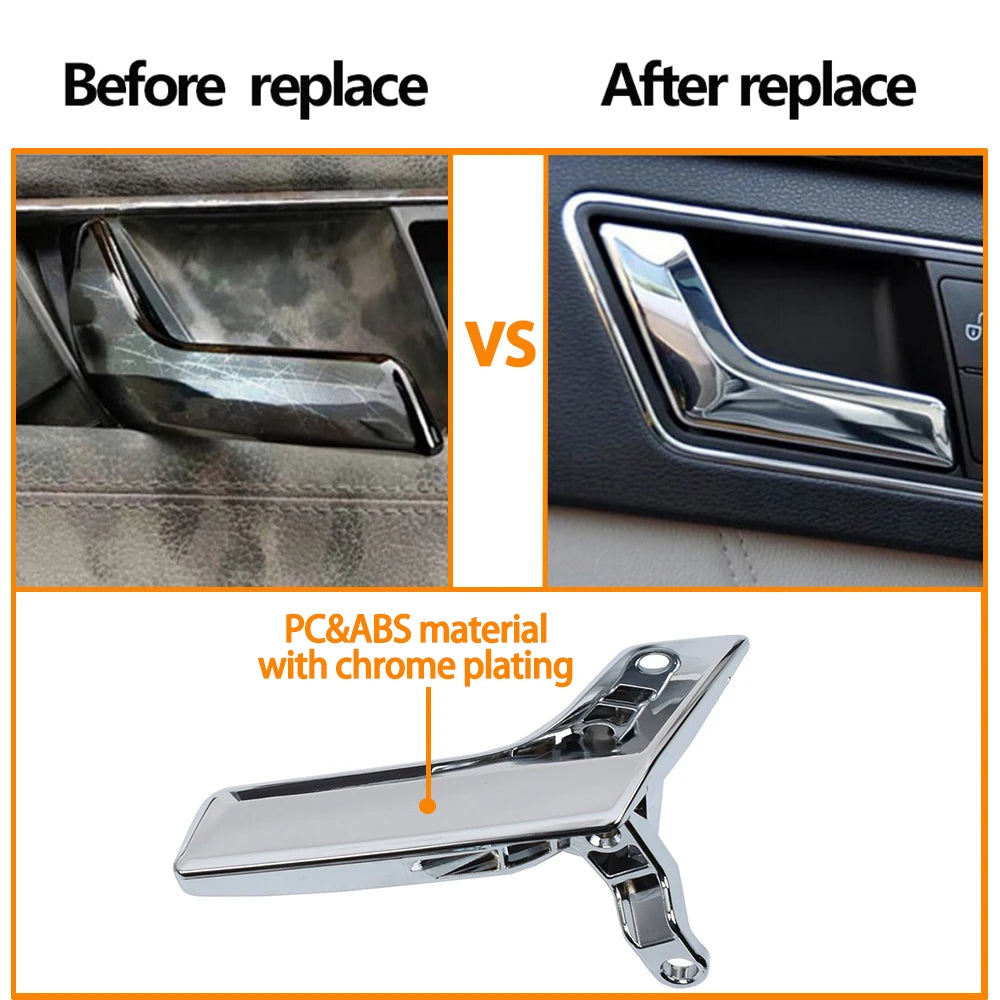 New Upgraded Interior Chrome Opening Door Pull Handle for Mercedes-Benz C GLK Class W204 X204 2047207462 2047207562 - image 6