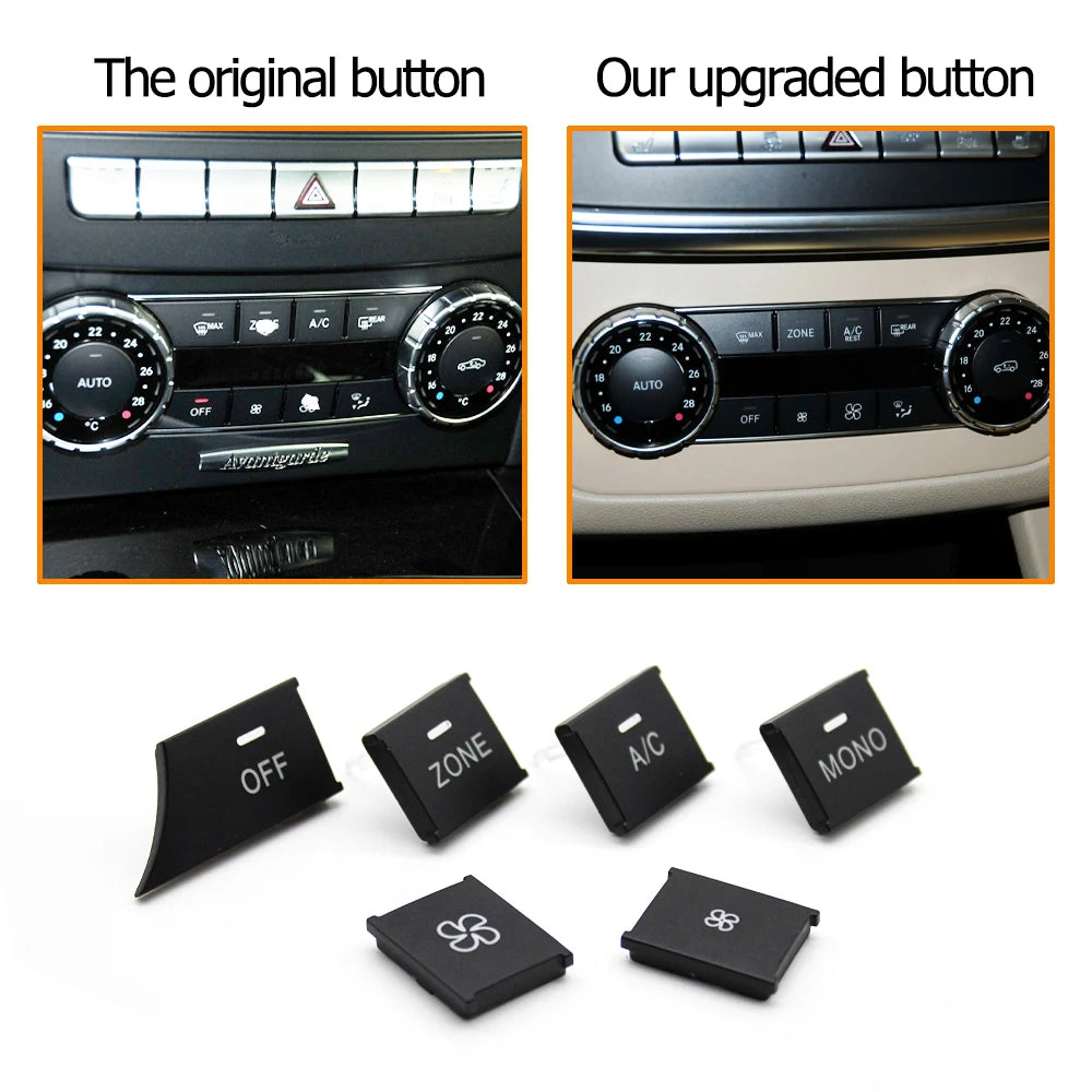 Dashboard Air Conditioning Wind Volume Heater Climate Control AC Buttons for Mercedes-Benz C GLK Class W204 X204 C180 C200