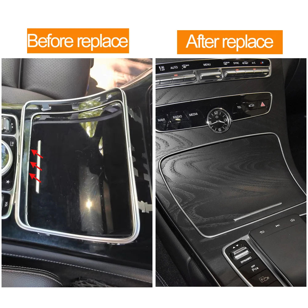 Center Console Cup Holder Box Outer Frame Cover Trim for Mercedes-Benz E Class W213 W238 CLS W257 2016-2023 2136830900