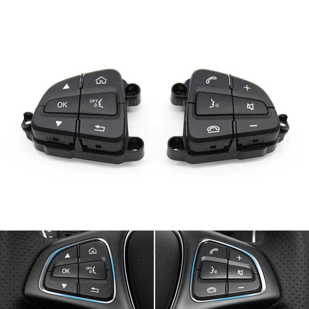 Multi-function Steering Wheel Switch Button Assembly Phone Control Key for Mercedes-Benz C GLC W205 W253 09990502009107