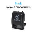 W253 Rear Child Safe Seat Buckle Switch Cover ISOFIX Anchor Button Cover for Mercedes-Benz GLC EQC N293 - Black 1 PCS